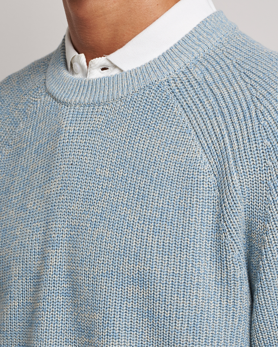 Homme | Pulls Et Tricots | NN07 | Jacobo Organic Cotton Knitted Sweater Ashley Blue Mel