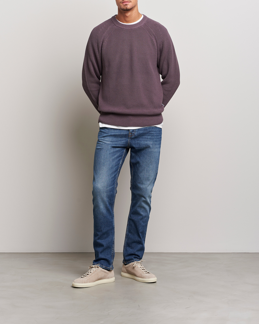 Homme | Pulls Et Tricots | NN07 | Jacobo Organic Cotton Knitted Sweater Purple Brown