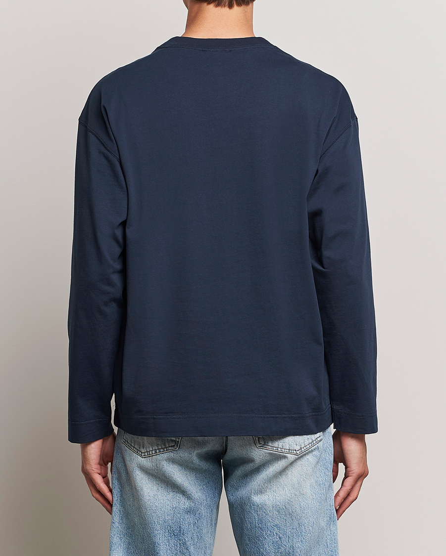 Homme | T-shirts | NN07 | Benja Pima Cotton Long Sleeve T-Shirt Navy