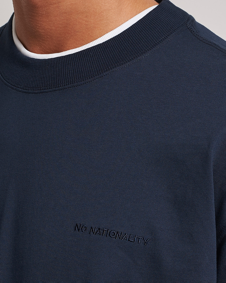 Homme | T-shirts | NN07 | Benja Pima Cotton Long Sleeve T-Shirt Navy