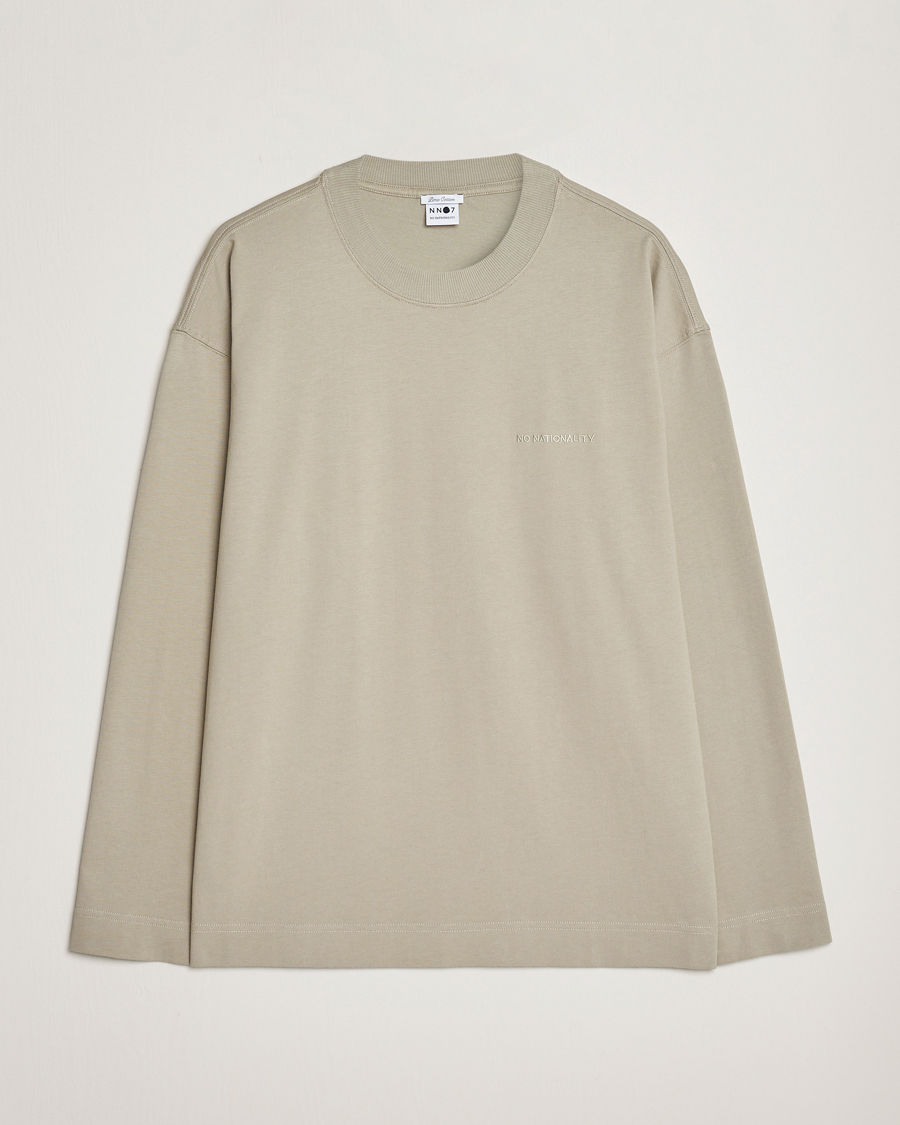 Homme | T-shirts | NN07 | Benja Pima Cotton Long Sleeve T-Shirt London Fog