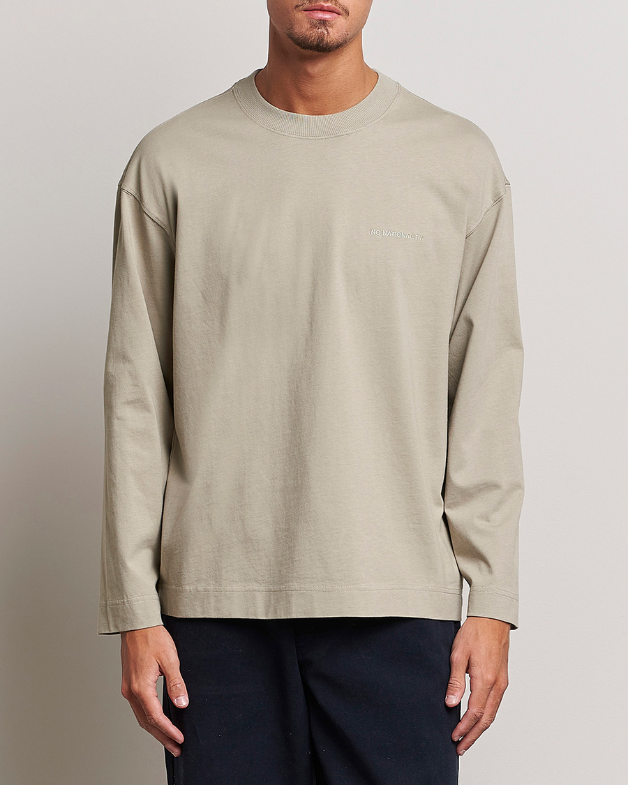 Homme | T-shirts | NN07 | Benja Pima Cotton Long Sleeve T-Shirt London Fog
