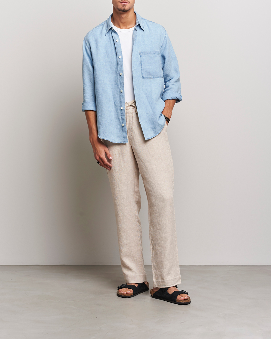 Homme | Chemises | NN07 | Quinn Linen Shirt Light Indigo