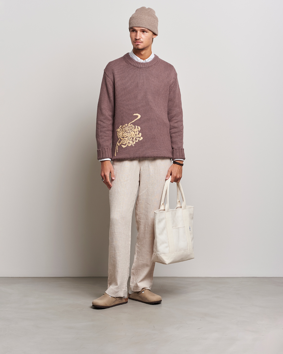 Homme | Pulls Et Tricots | NN07 | Jasper Knitted Cotton Sweatshirt Purple Brown