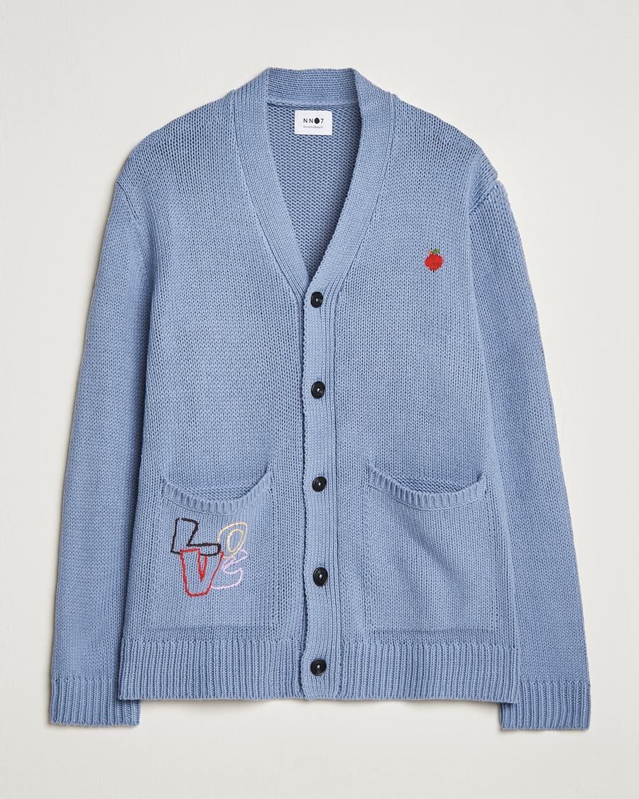 Homme | Pulls Et Tricots | NN07 | Milton Knitted Cardigan Ashley Blue Mel