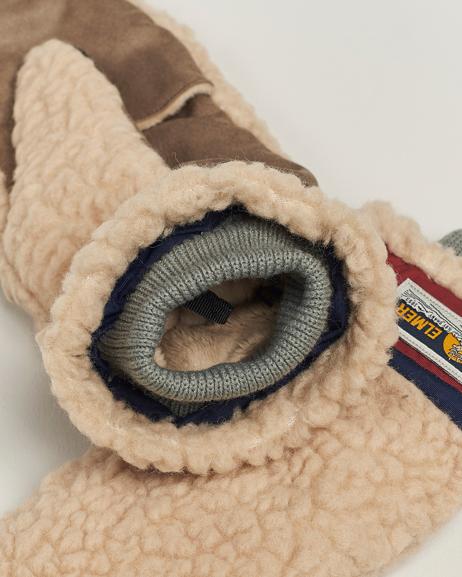 Homme | Elmer by Swany Miyo Wool Teddy Mittens Beige/Wine | Elmer by Swany | Miyo Wool Teddy Mittens Beige/Wine