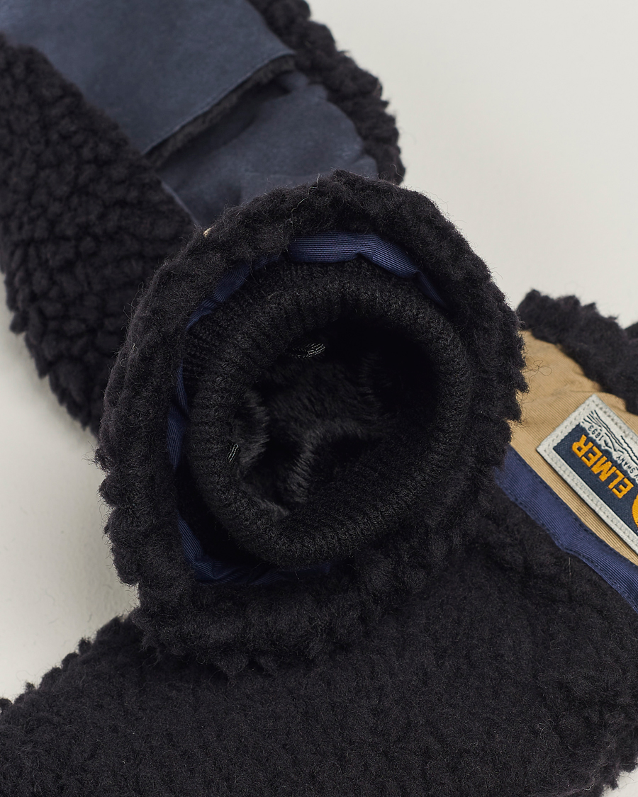 Homme | Elmer by Swany Miyo Wool Teddy Mittens Black | Elmer by Swany | Miyo Wool Teddy Mittens Black