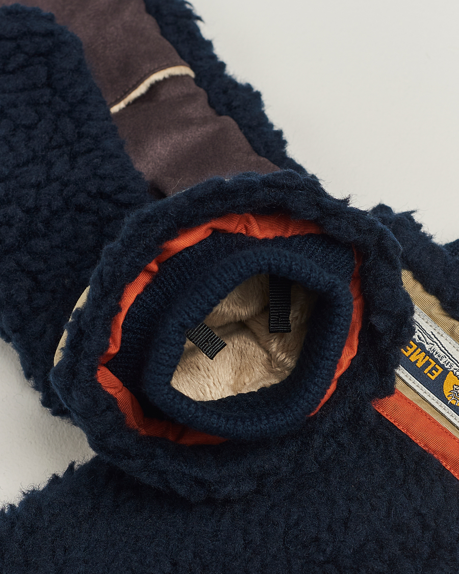 Homme | Elmer by Swany Miyo Wool Teddy Mittens Navy | Elmer by Swany | Miyo Wool Teddy Mittens Navy
