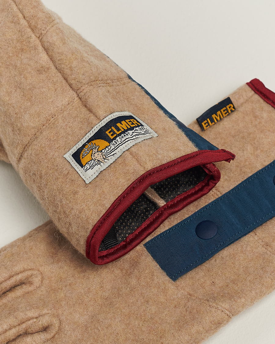Homme |  | Elmer by Swany | Recycled Wool Fleece Gloves Camel