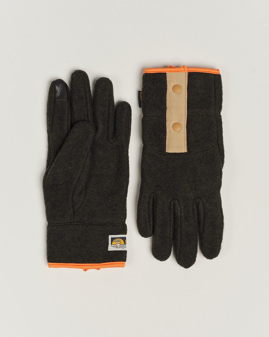 Homme | Elmer by Swany Recycled Wool Fleece Gloves Dark Brown | Elmer by Swany | Recycled Wool Fleece Gloves Dark Brown
