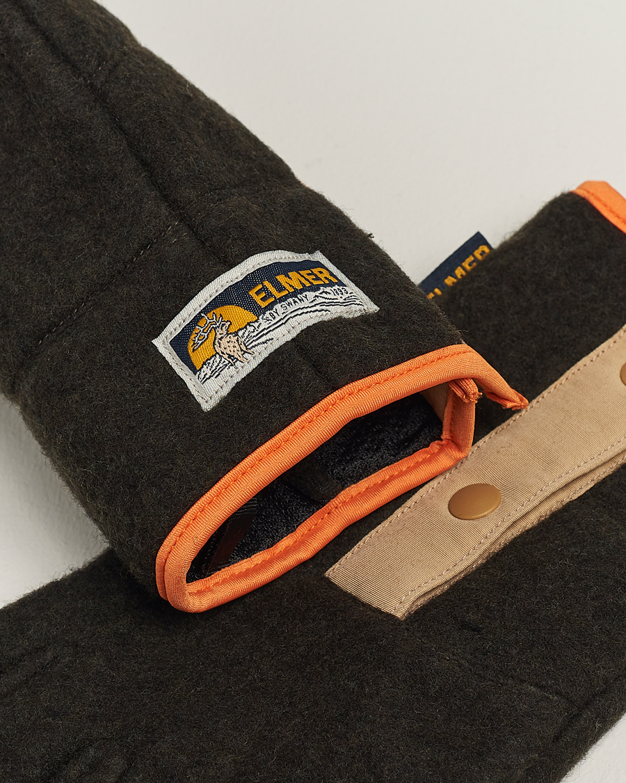 Homme | Elmer by Swany Recycled Wool Fleece Gloves Dark Brown | Elmer by Swany | Recycled Wool Fleece Gloves Dark Brown