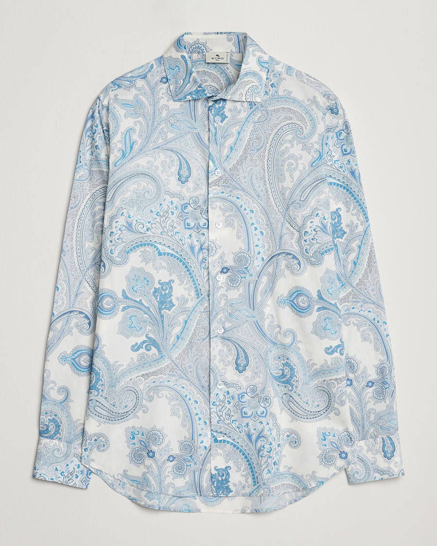 Homme | Chemises | Etro | Slim Fit Paisley Shirt Azzurro
