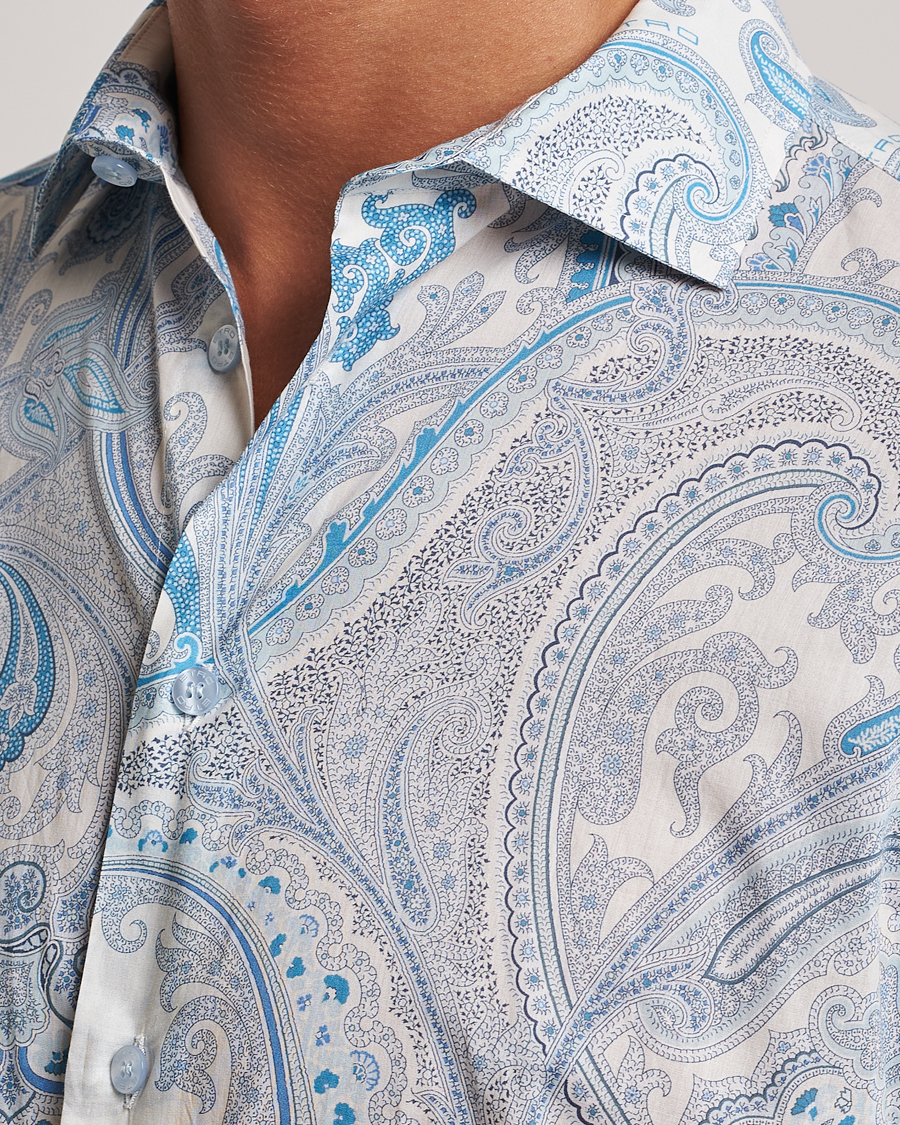 Homme | Chemises | Etro | Slim Fit Paisley Shirt Azzurro