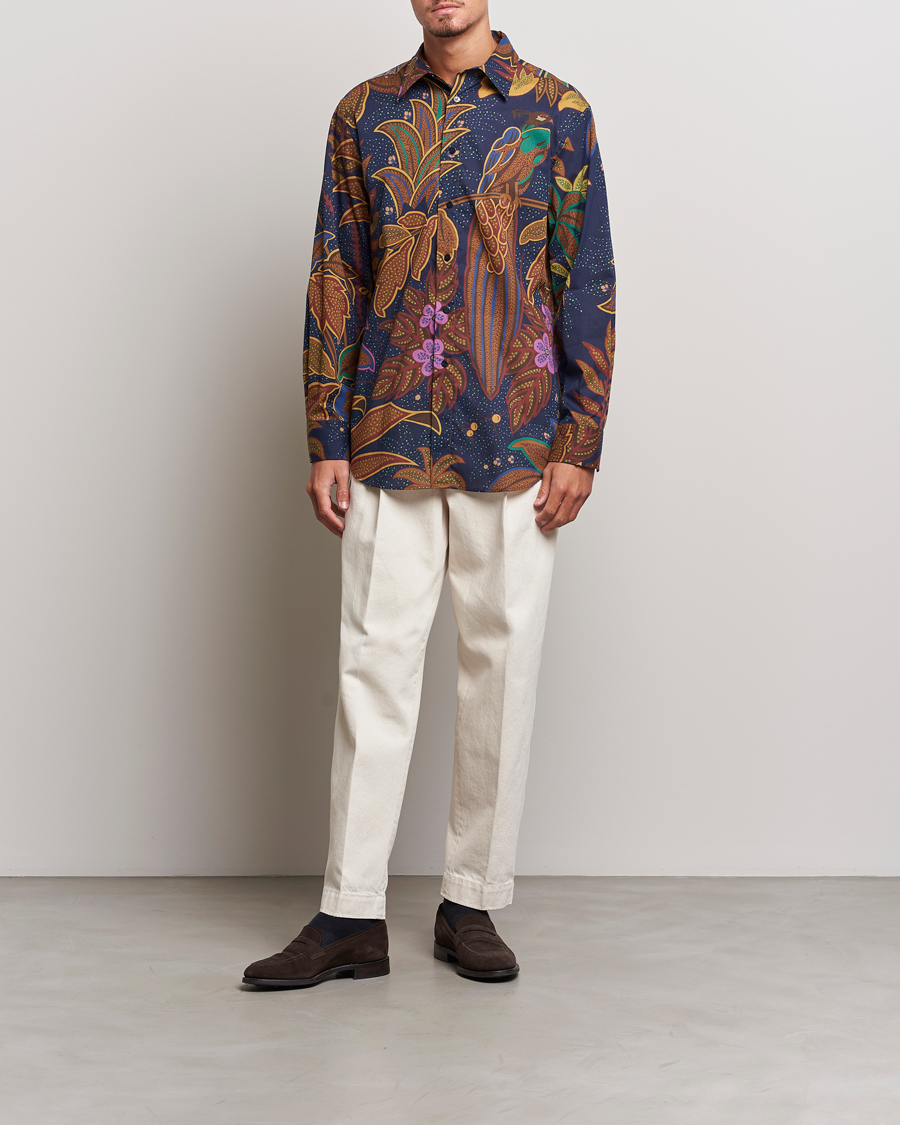Homme | Chemises | Etro | Oversize Jungle Printed Shirt Navy