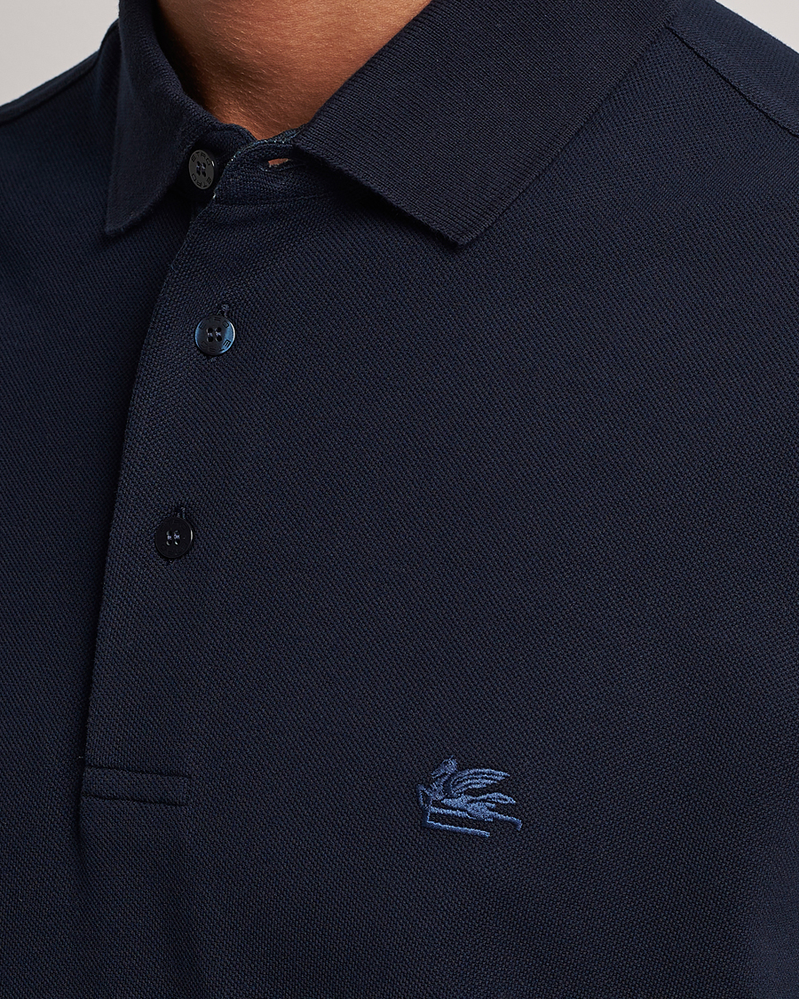 Homme | Polos | Etro | Short Sleeve Contrast Polo Navy