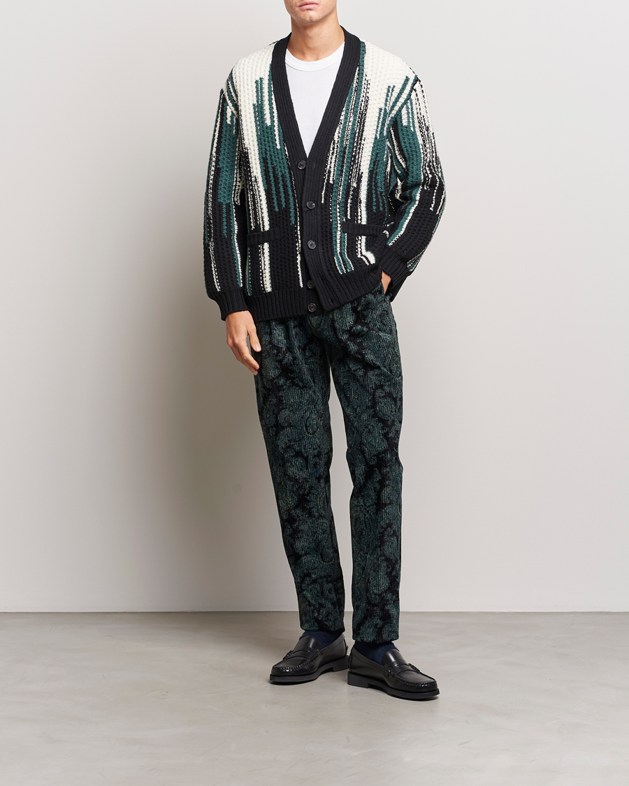 Homme | Pantalons | Etro | Tailored Paisley Corduroy Trousers Dark Blue