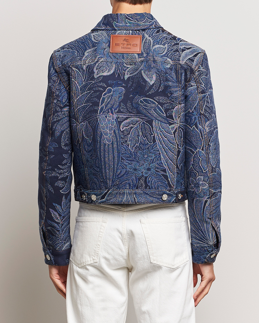Homme | Manteaux Et Vestes | Etro | Jacquard Denim Jacket Azzurro