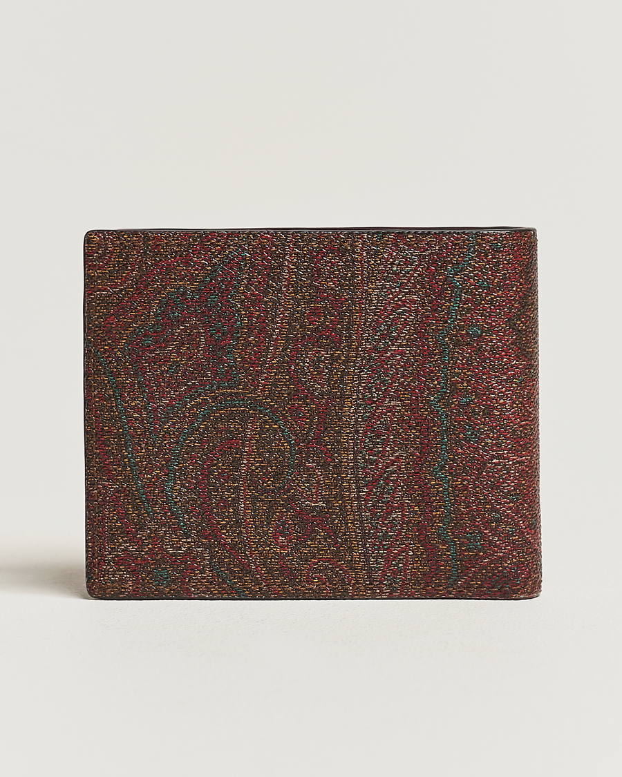Homme | Etro Paisley Leather Wallet Burgundy | Etro | Paisley Leather Wallet Burgundy