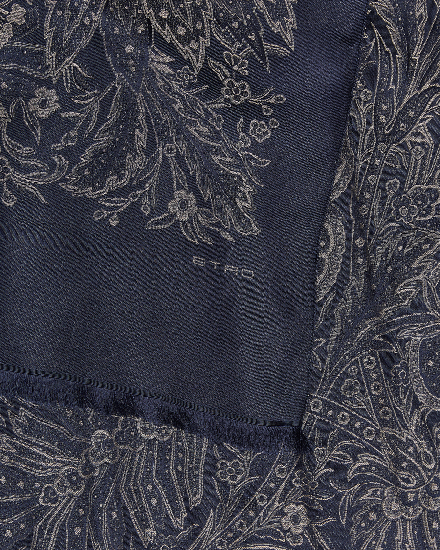 Homme | Etro Silk/Viscose Scarf Navy | Etro | Silk/Viscose Scarf Navy