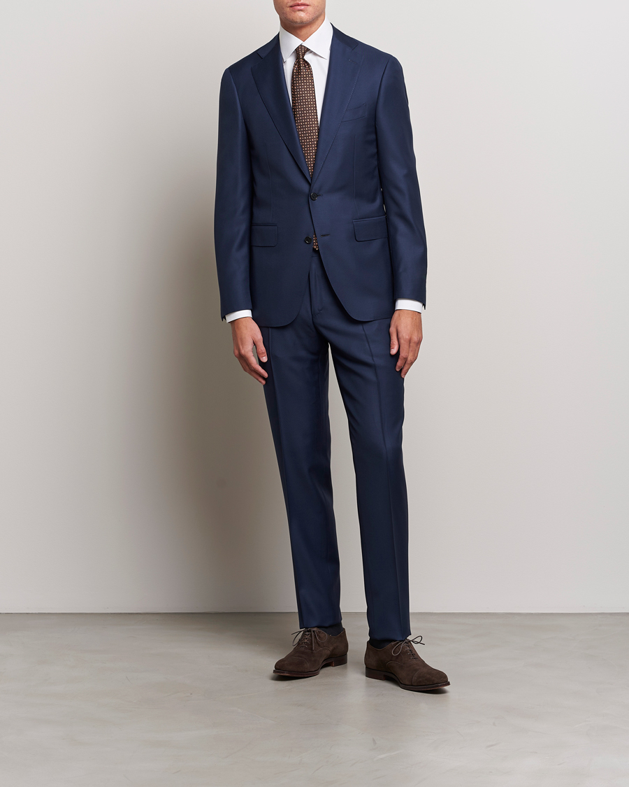Homme | Costumes | Canali | Super 130s Wool Capri Suit Dark Blue