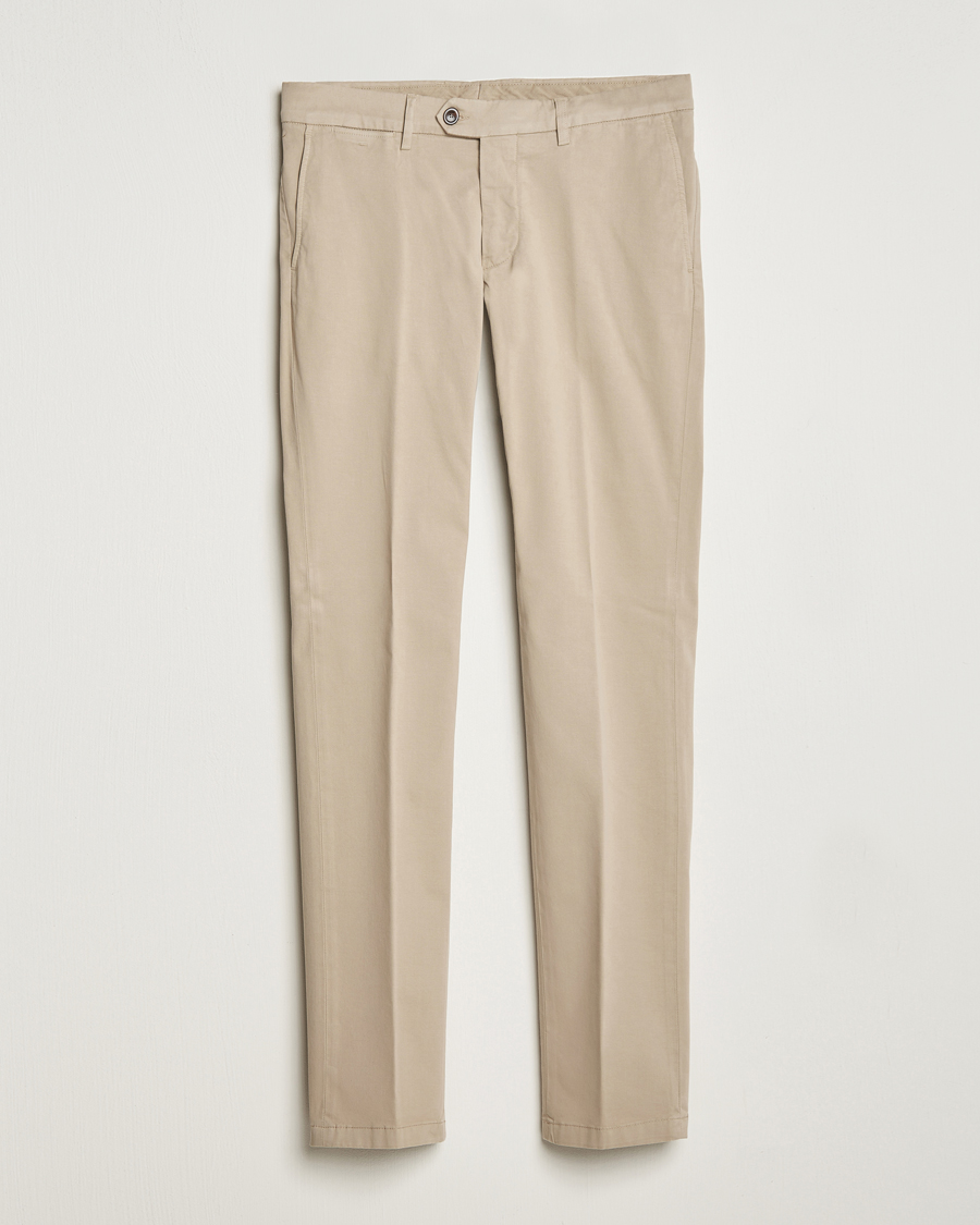 Homme | Pantalons | Canali | Regular Fit Stretch Chinos Beige