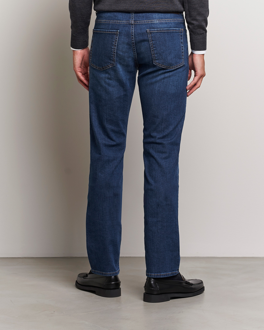 Homme | Jeans | Canali | Slim Fit Stretch Jeans Medium Blue Wash