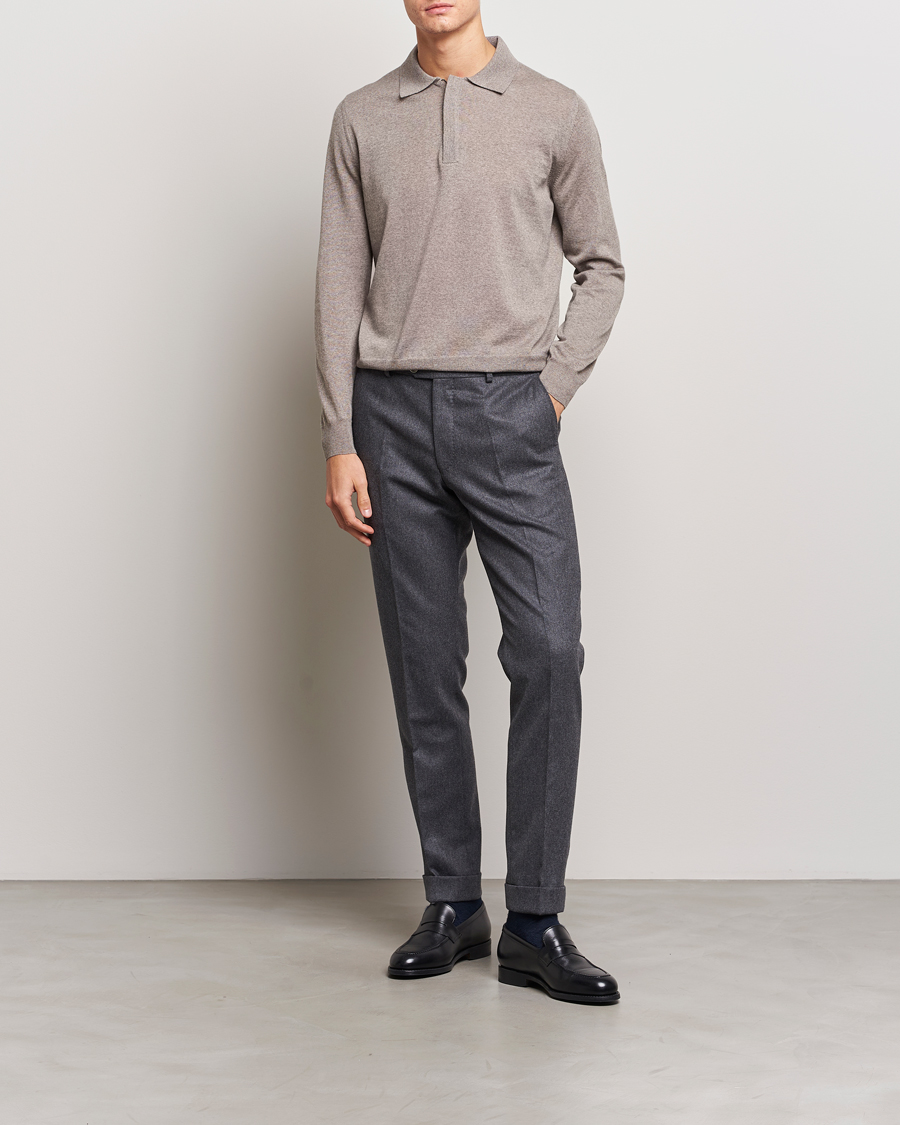 Homme | Pulls Et Tricots | Canali | Merino Wool Half Zip Taupe