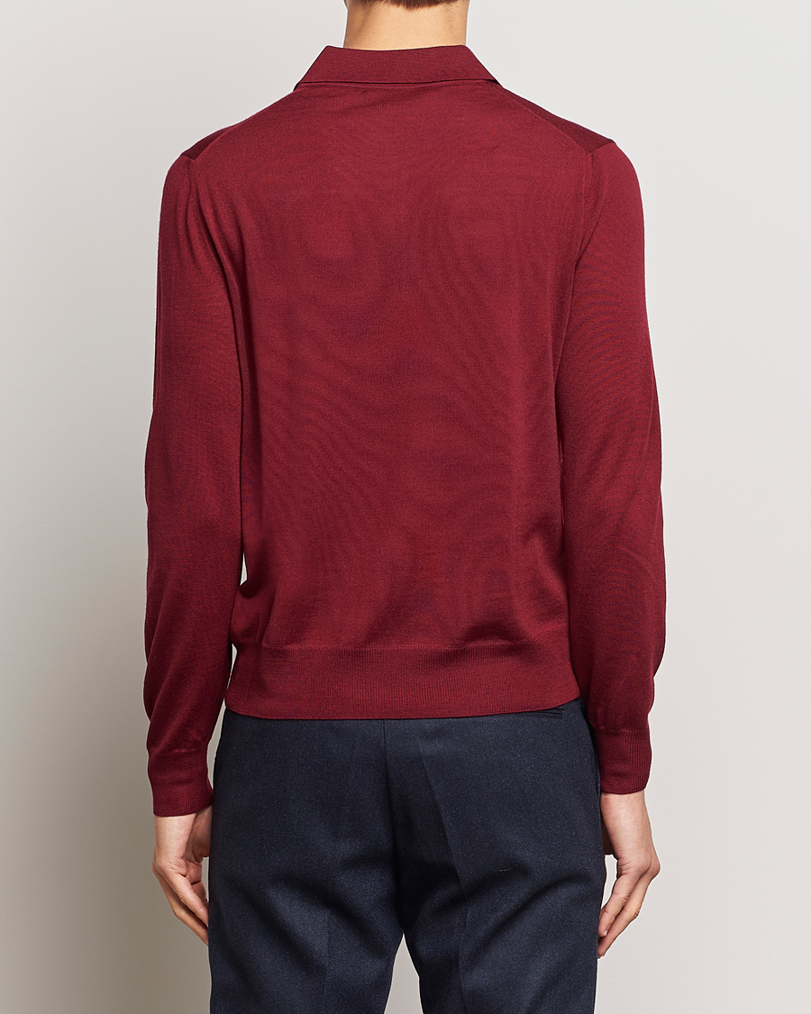 Homme | Pulls Et Tricots | Canali | Merino Wool Half Zip Burgundy