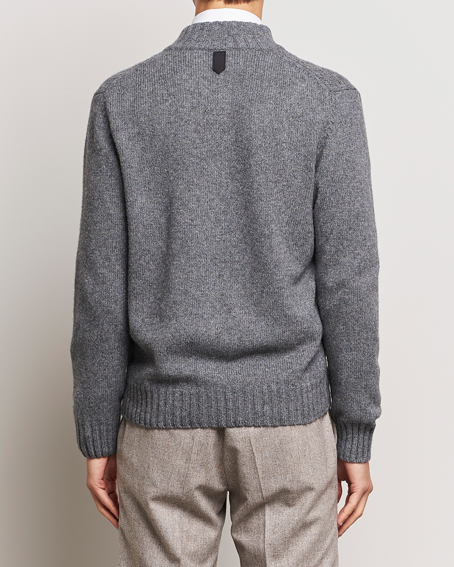 Homme | Pulls Et Tricots | Canali | Chunky Wool Cardigan Grey Melange