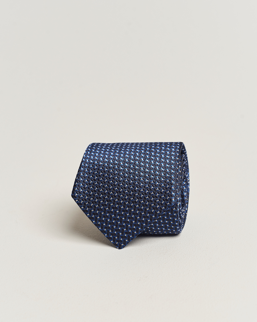 Homme | Canali Jacquard Micro Dot Silk Tie Dark Blue | Canali | Jacquard Micro Dot Silk Tie Dark Blue