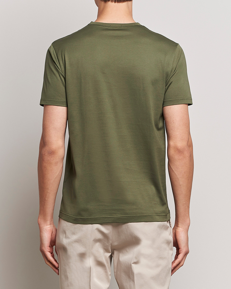 Homme | T-shirts | Sunspel | Crew Neck Cotton Tee Hunter Green