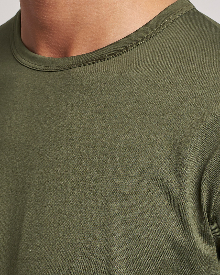 Homme | T-shirts | Sunspel | Crew Neck Cotton Tee Hunter Green