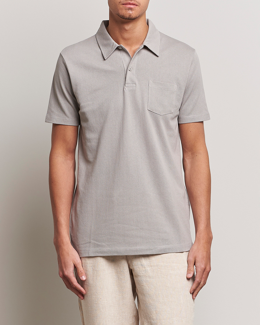 Homme |  | Sunspel | Riviera Polo Shirt Mid Grey
