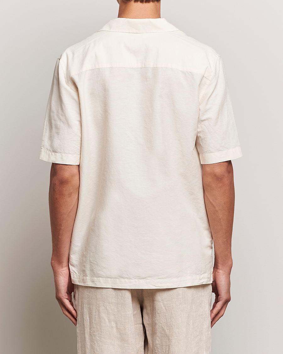 Homme | Chemises | Sunspel | Lightweight Cotton/Linen Resort Shirt Ecru