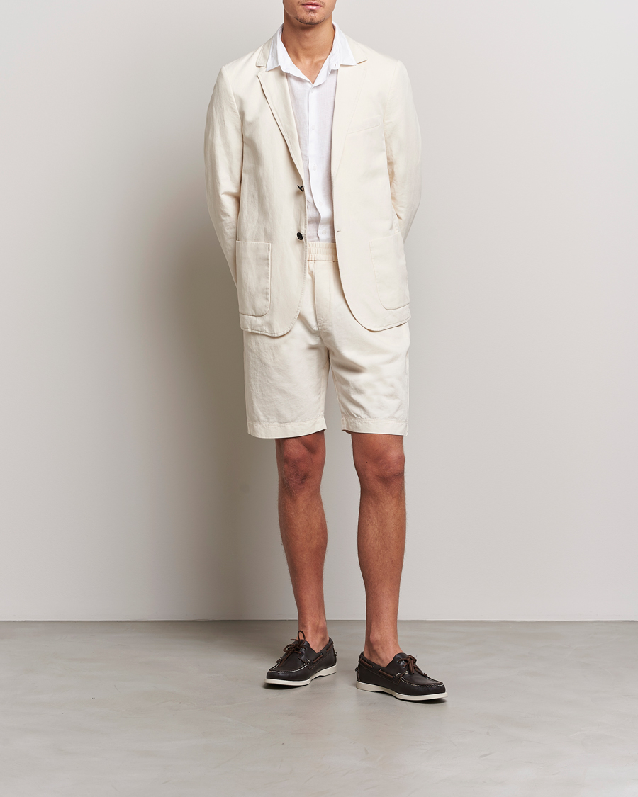 Homme | Blazers | Sunspel | Unconstructed Cotton/Linen Blazer Undyed