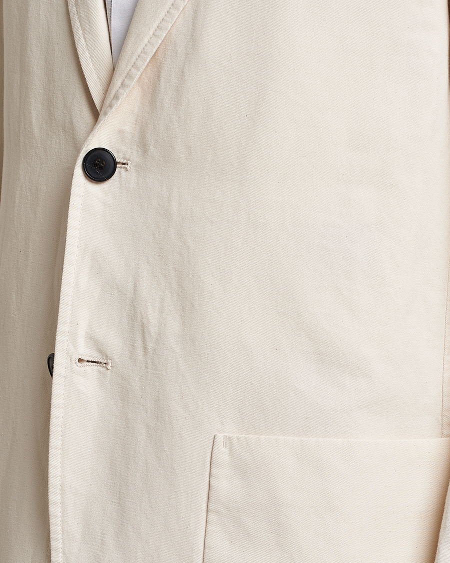 Homme | Blazers | Sunspel | Unconstructed Cotton/Linen Blazer Undyed