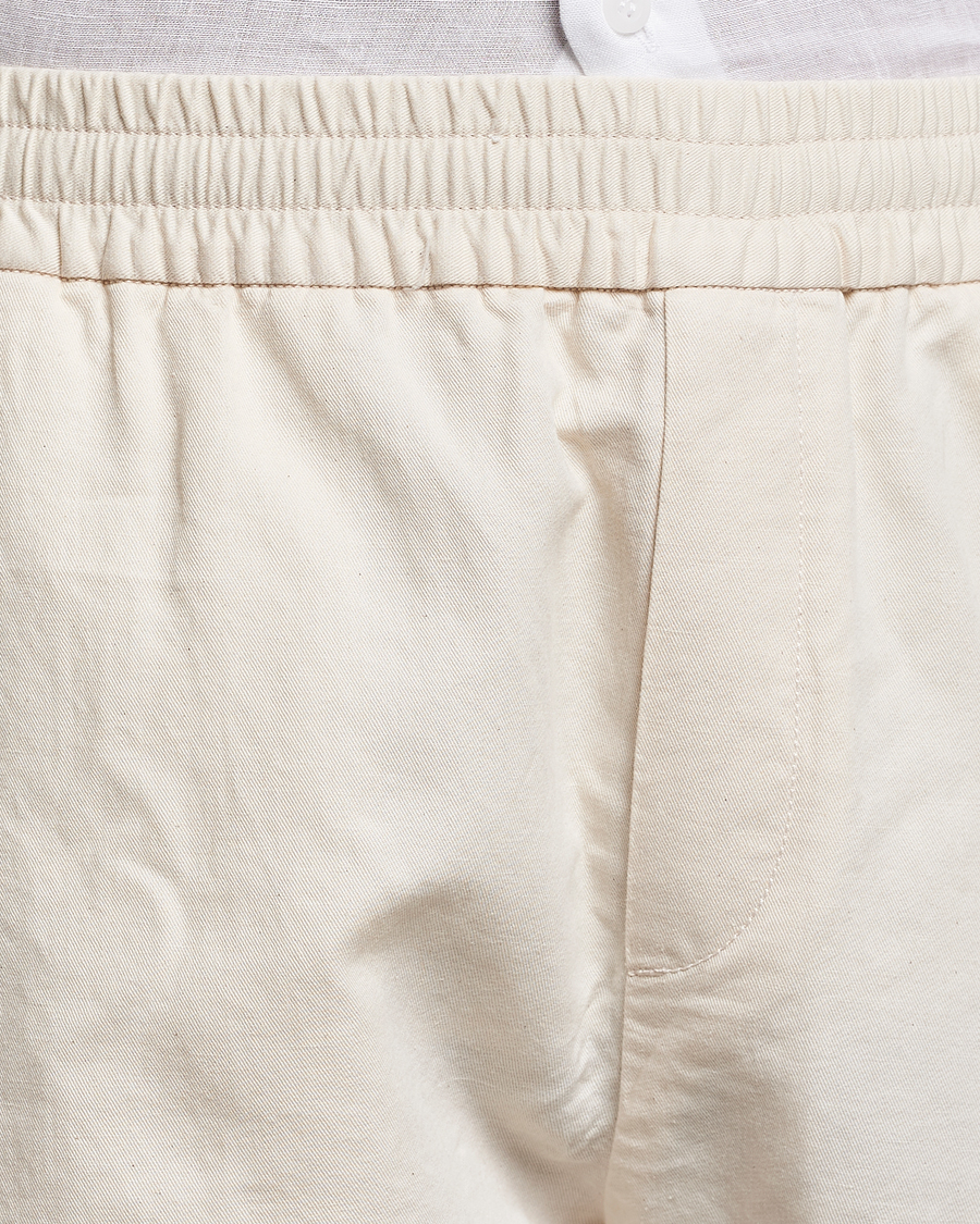 Homme | Shorts | Sunspel | Cotton/Linen Drawstring Shorts Undyed