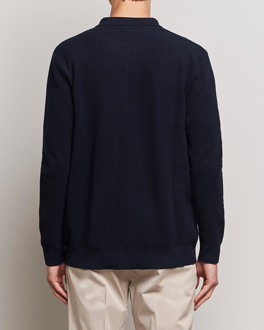 Homme | Pulls Et Tricots | Sunspel | Long Staple Cotton Knitted Jacket Navy