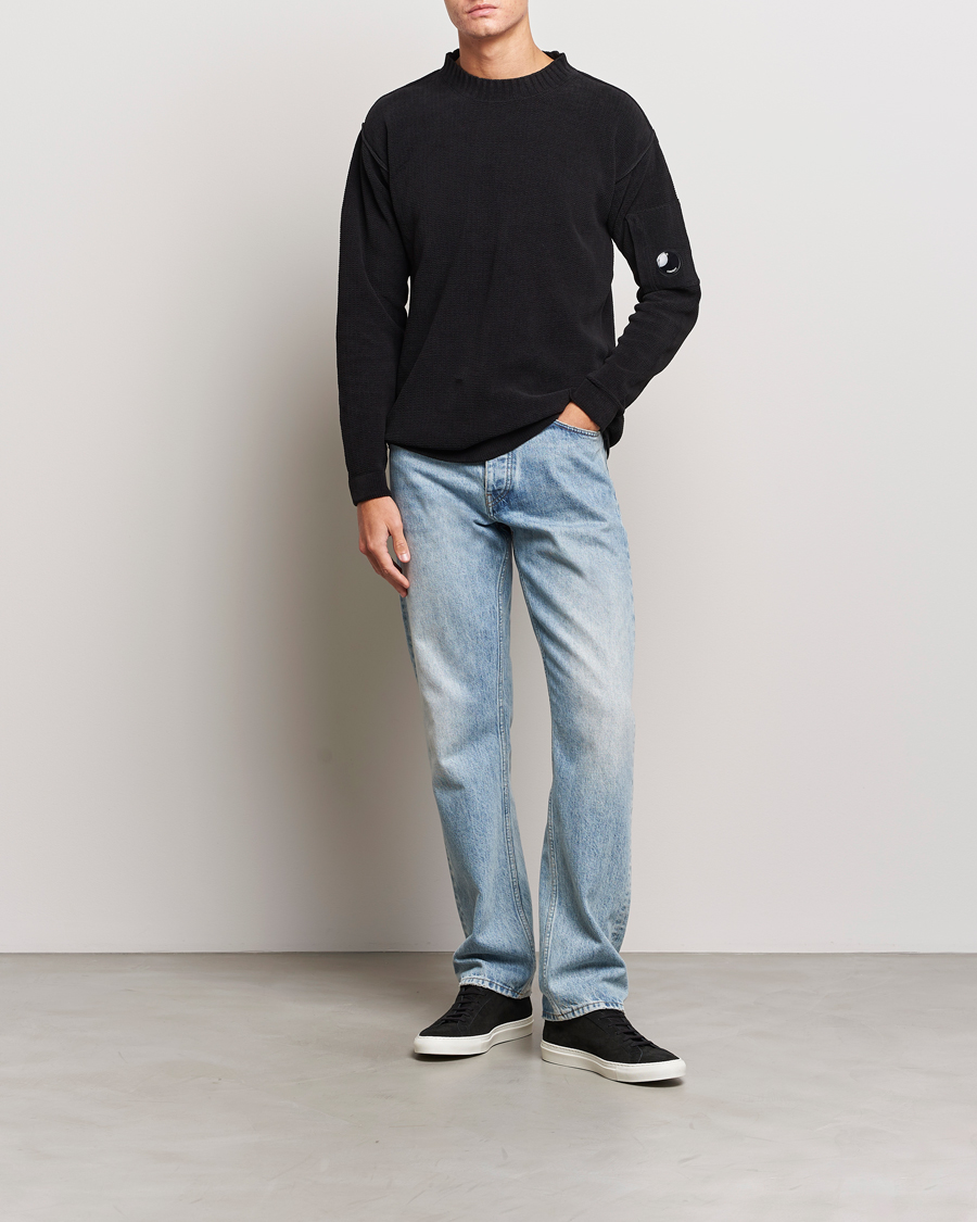 Homme | Pulls Et Tricots | C.P. Company | Chenille Cotton Crewneck Black