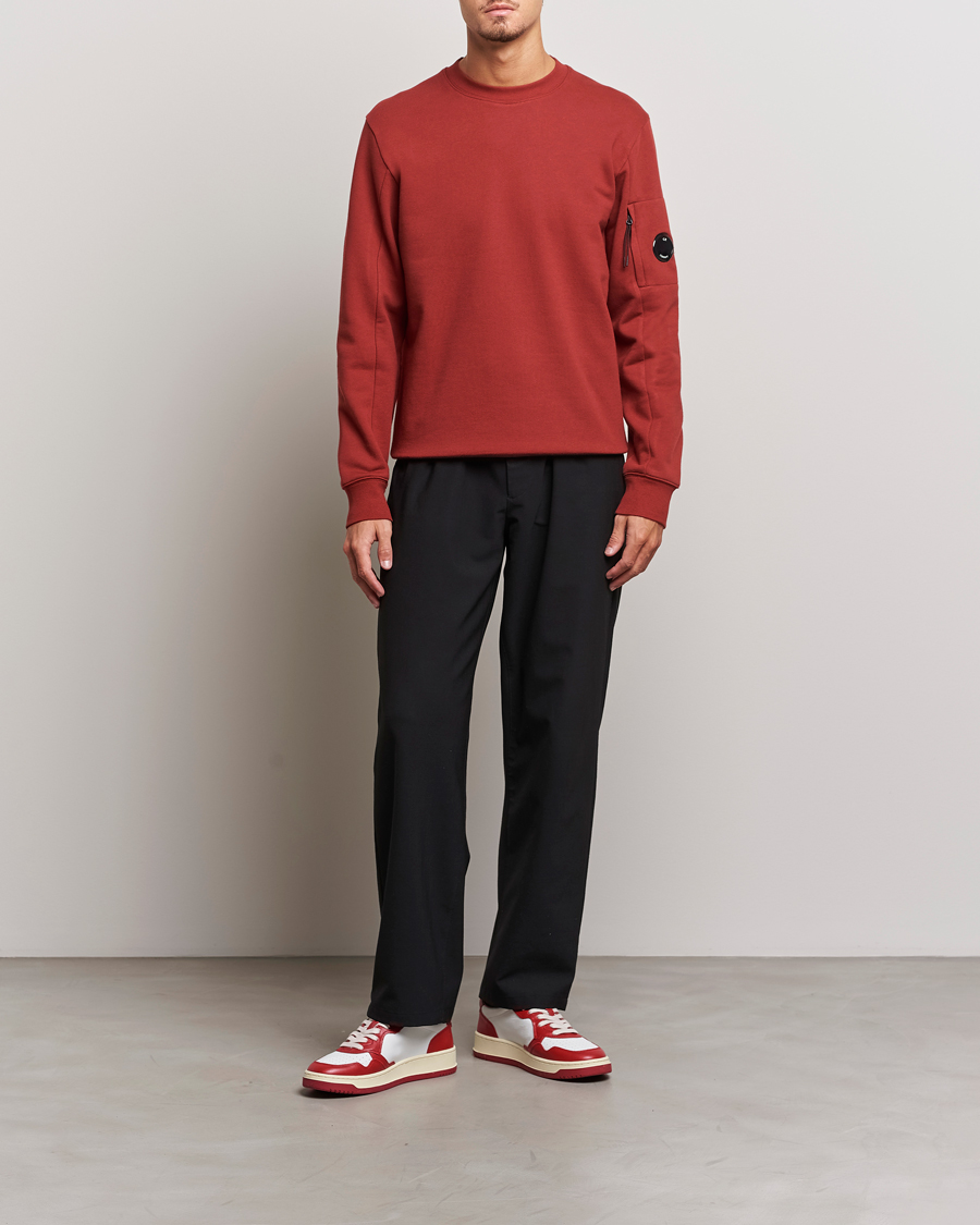 Homme | Pulls Et Tricots | C.P. Company | Diagonal Raised Fleece Lens Sweatshirt Wine