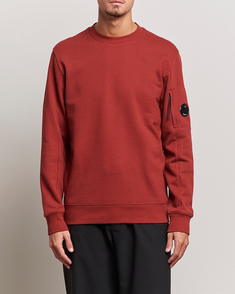 Homme | Pulls Et Tricots | C.P. Company | Diagonal Raised Fleece Lens Sweatshirt Wine