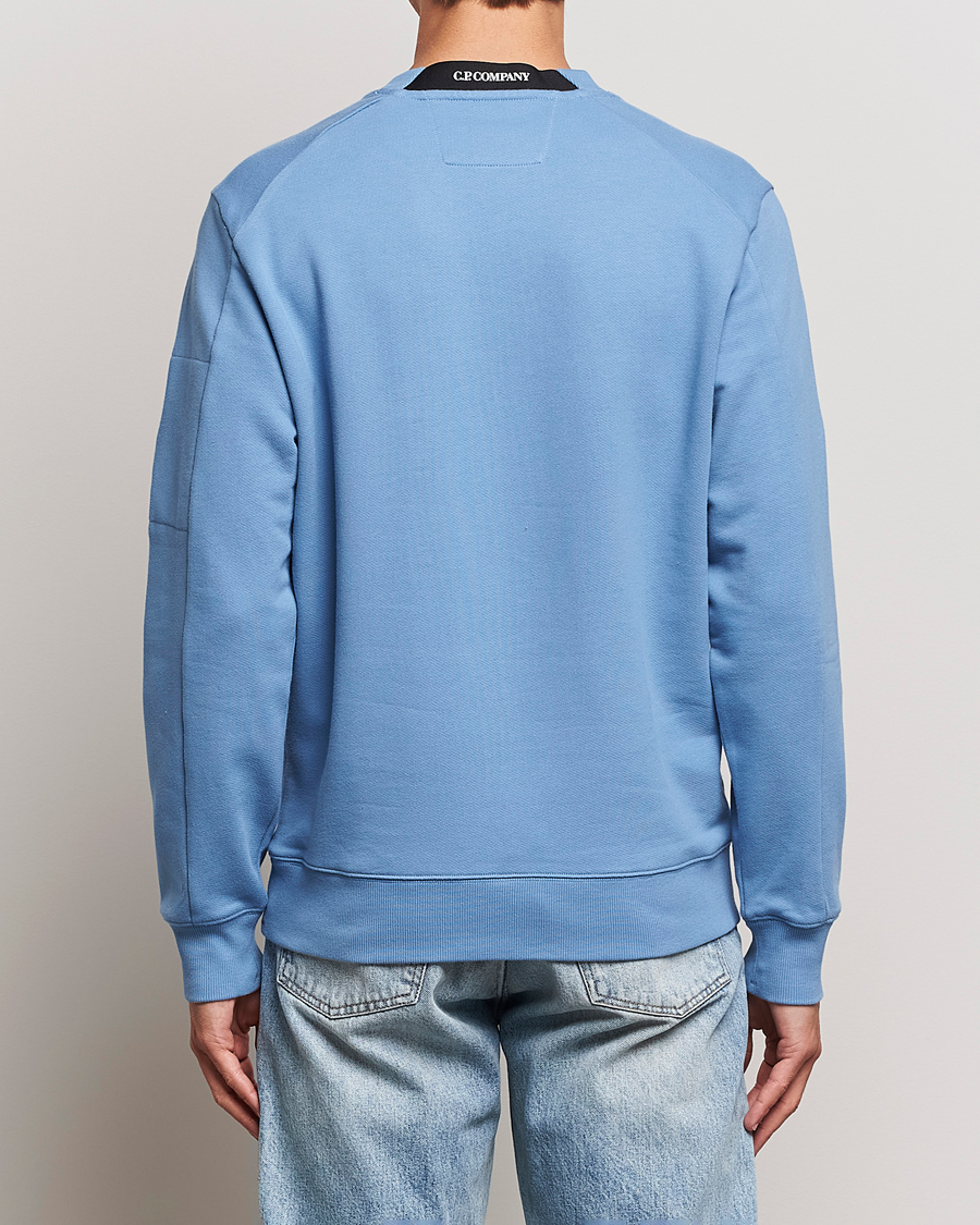 Homme | Pulls Et Tricots | C.P. Company | Diagonal Raised Fleece Lens Sweatshirt Blue