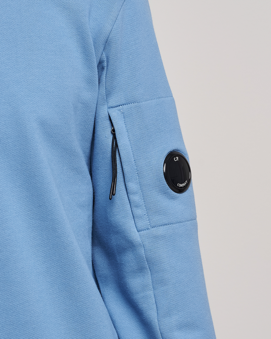 Homme | Pulls Et Tricots | C.P. Company | Diagonal Raised Fleece Lens Sweatshirt Blue