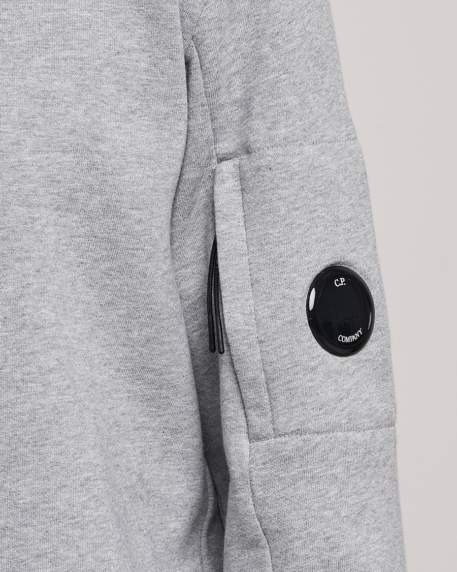 Homme | Pulls Et Tricots | C.P. Company | Diagonal Raised Fleece Lens Sweatshirt Grey Melange