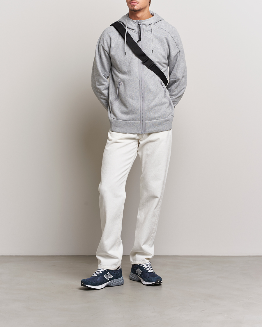 Homme | Pulls Et Tricots | C.P. Company | Diagonal Raised Fleece Full Zip Goggle Hoodie Grey