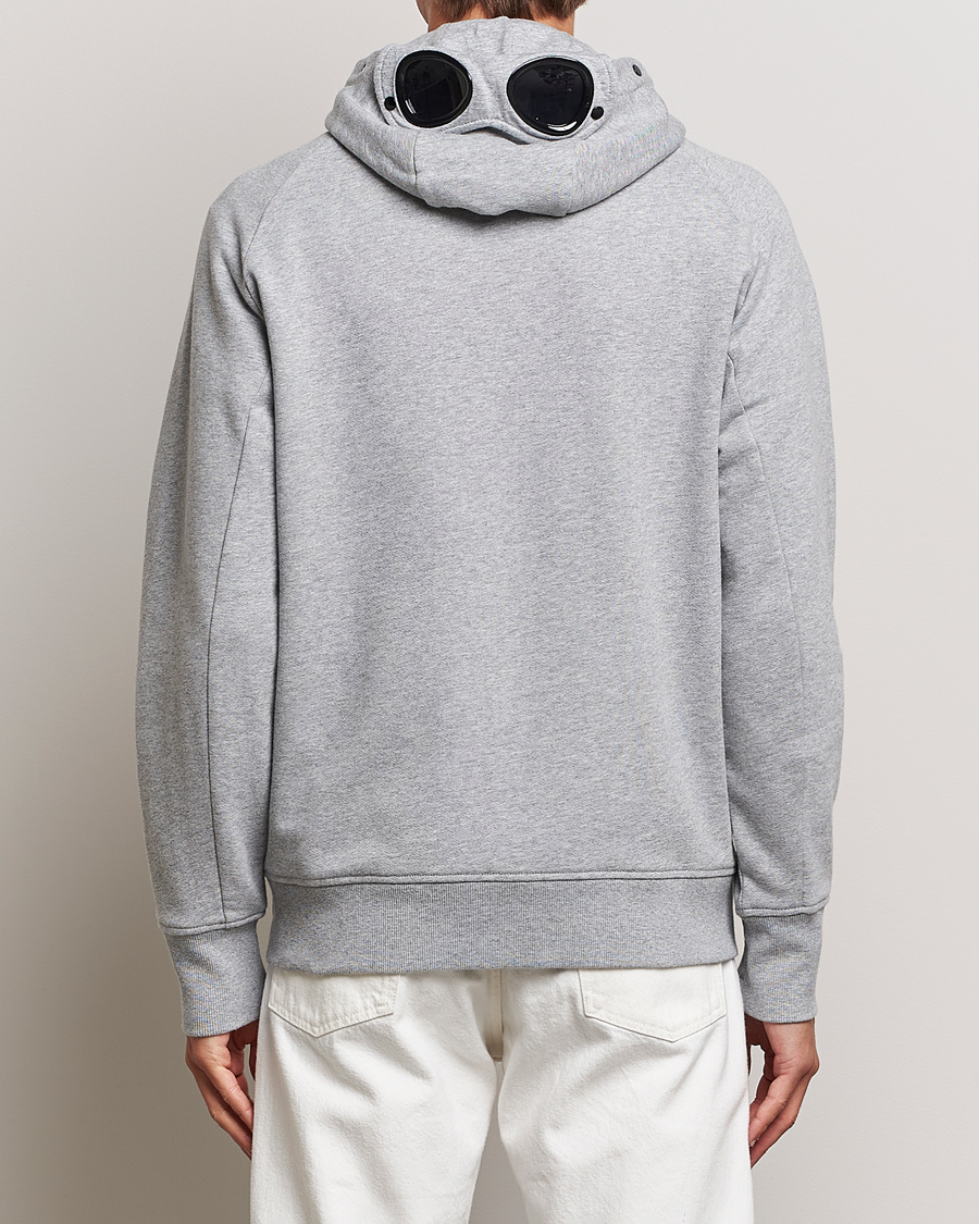 Homme | Pulls Et Tricots | C.P. Company | Diagonal Raised Fleece Full Zip Goggle Hoodie Grey