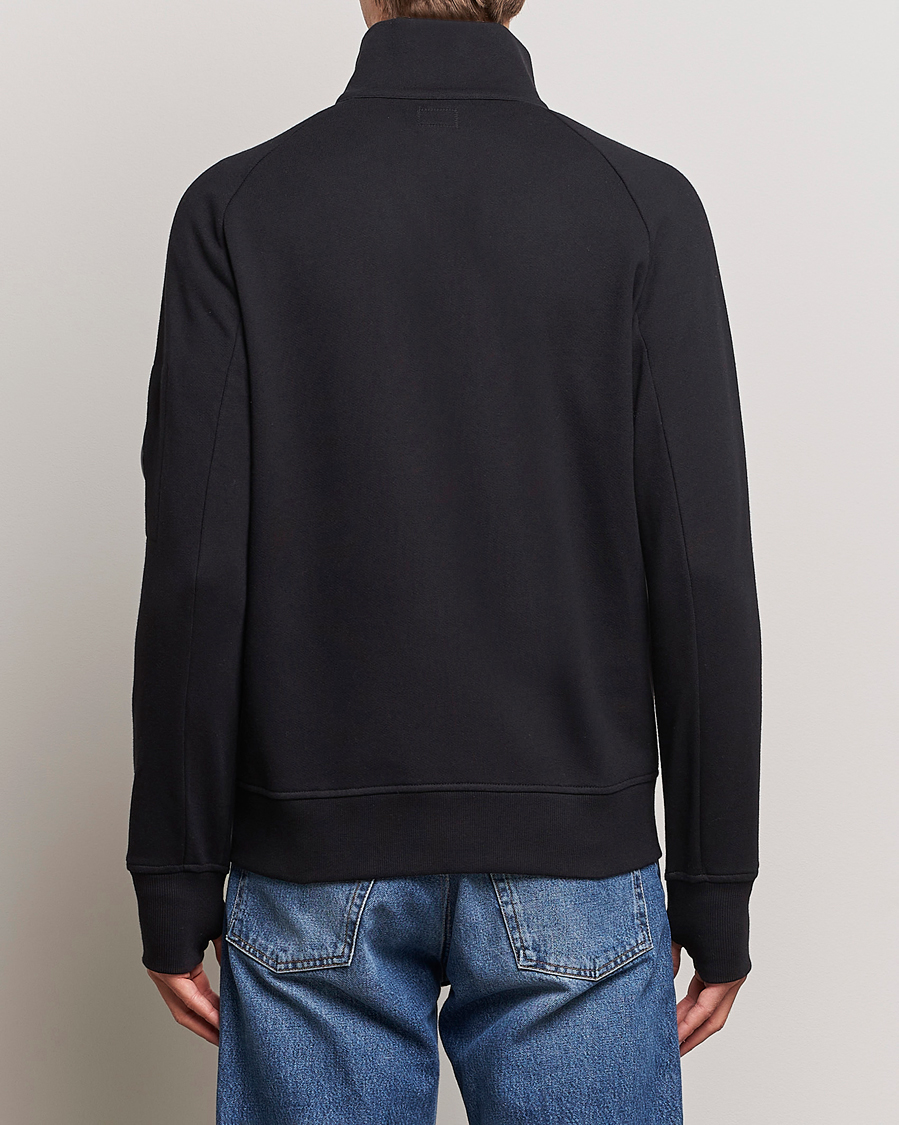 Homme | Pulls Et Tricots | C.P. Company | Diagonal Raised Fleece Full Zip Lens Sweatshirt Black