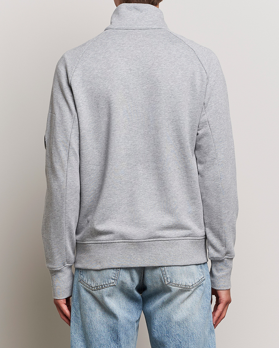 Homme | Pulls Et Tricots | C.P. Company | Diagonal Raised Fleece Full Zip Lens Sweatshirt Grey