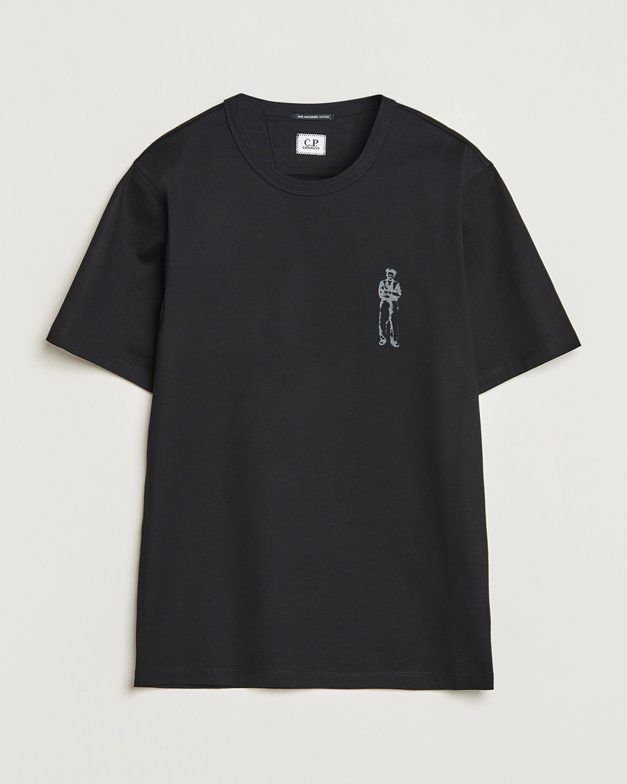 Homme | T-shirts | C.P. Company | Mercerized Jersey Logo T-Shirt Black