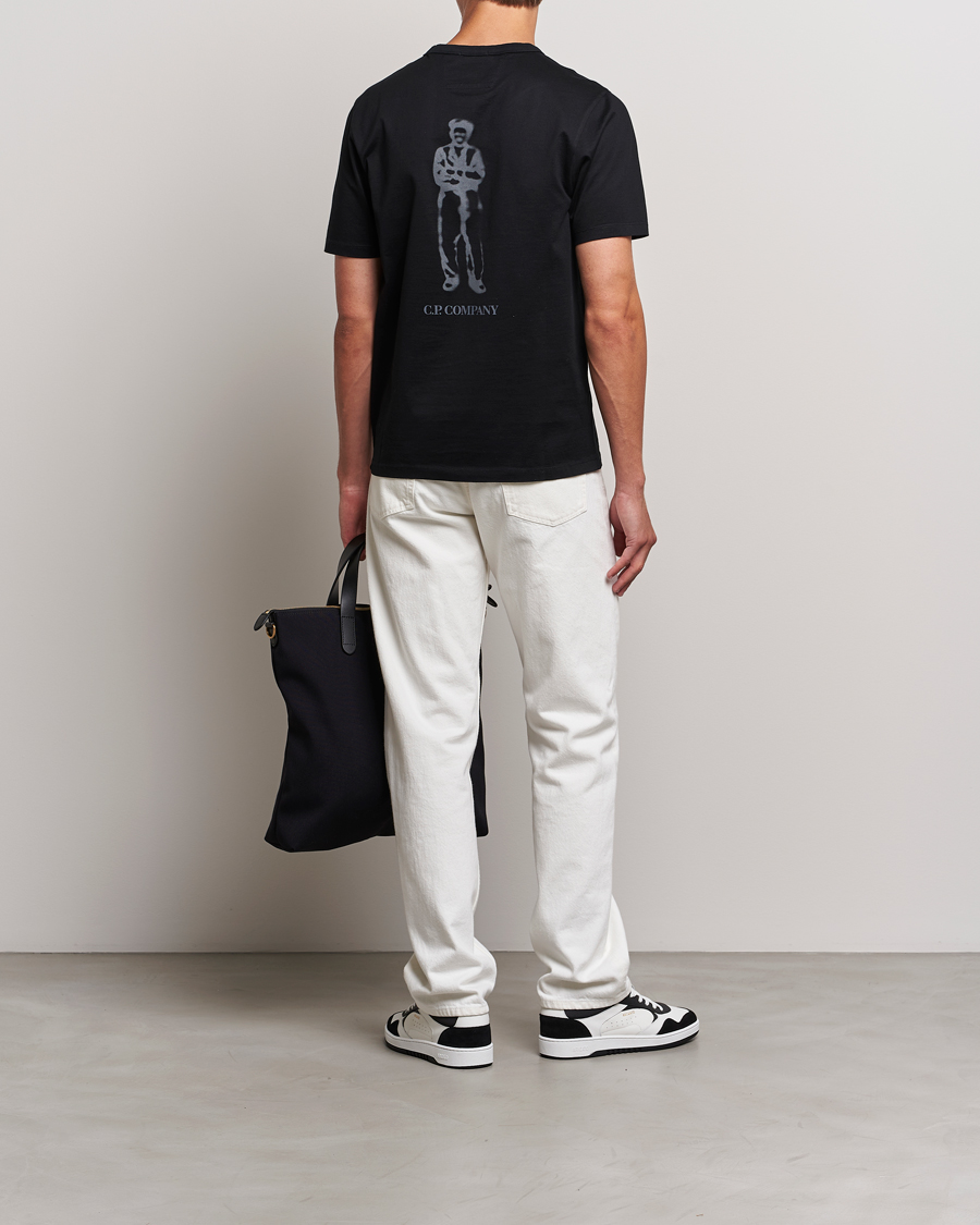 Homme | T-shirts | C.P. Company | Mercerized Jersey Logo T-Shirt Black